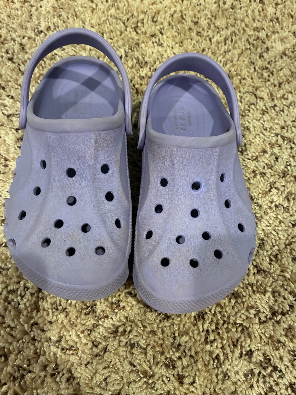 CROCS Kids Lavender Slip-On Clogs with Heel Strap